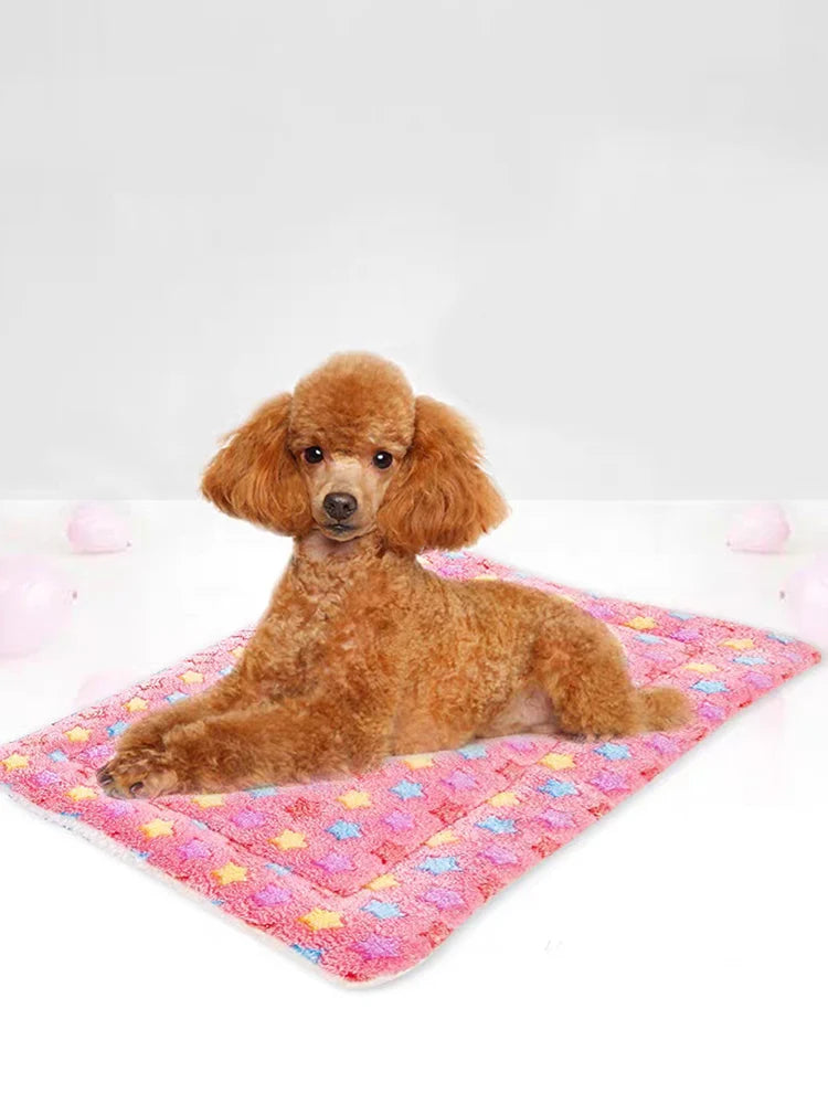 Flannel Pet Mat Dog Bed Cat Bed Thicken Sleeping Mat Dog Blanket Mat For Puppy Kitten Pet Dog Bed for Small Large Dogs Pet Rug