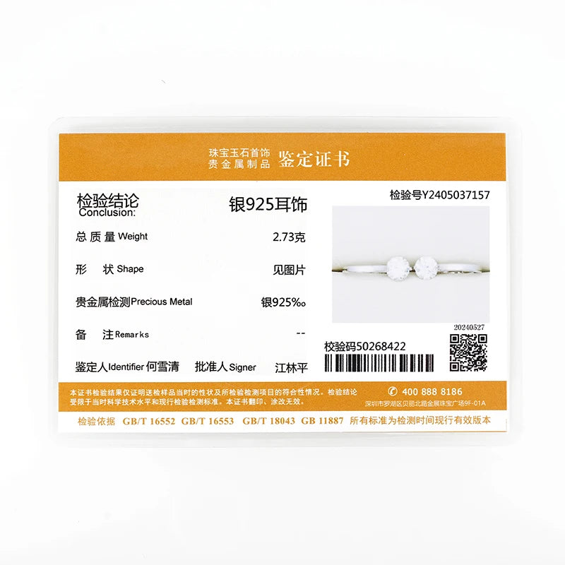 Solitaire 1ct D Moissanite Earrings Diamond Sterling Silver Hoop 14k Gold