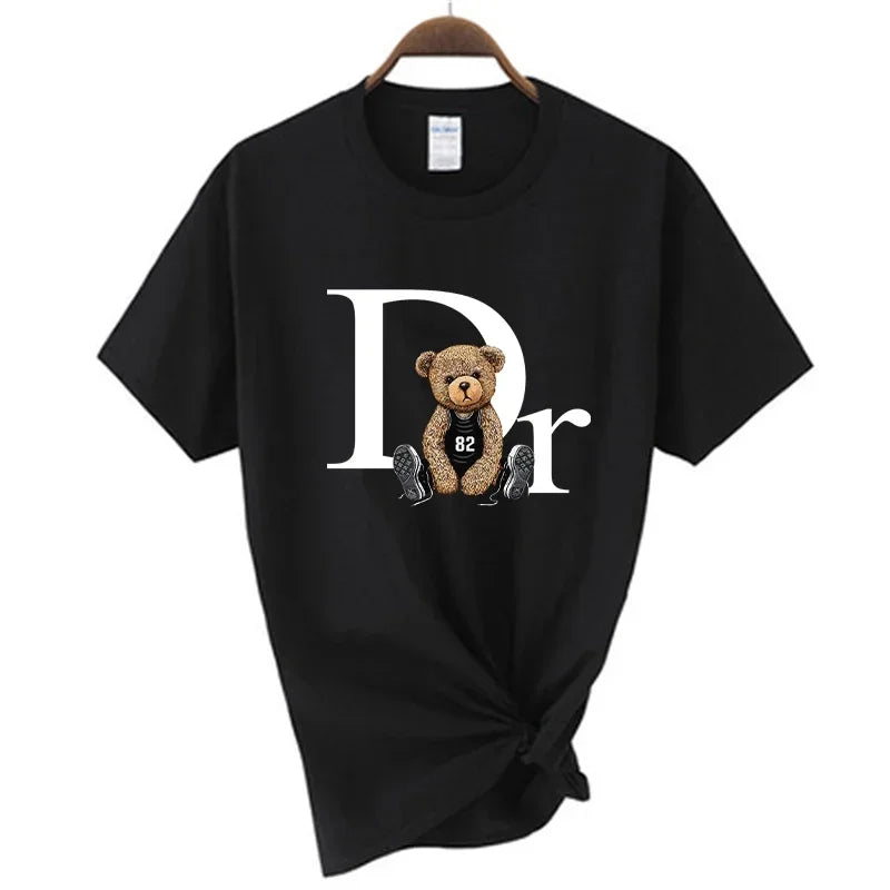 Cute Bear Print Women T-shirt