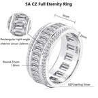 ANZIW Luxury 5A CZ Full Eternity Ring Band Silver 925 Rings