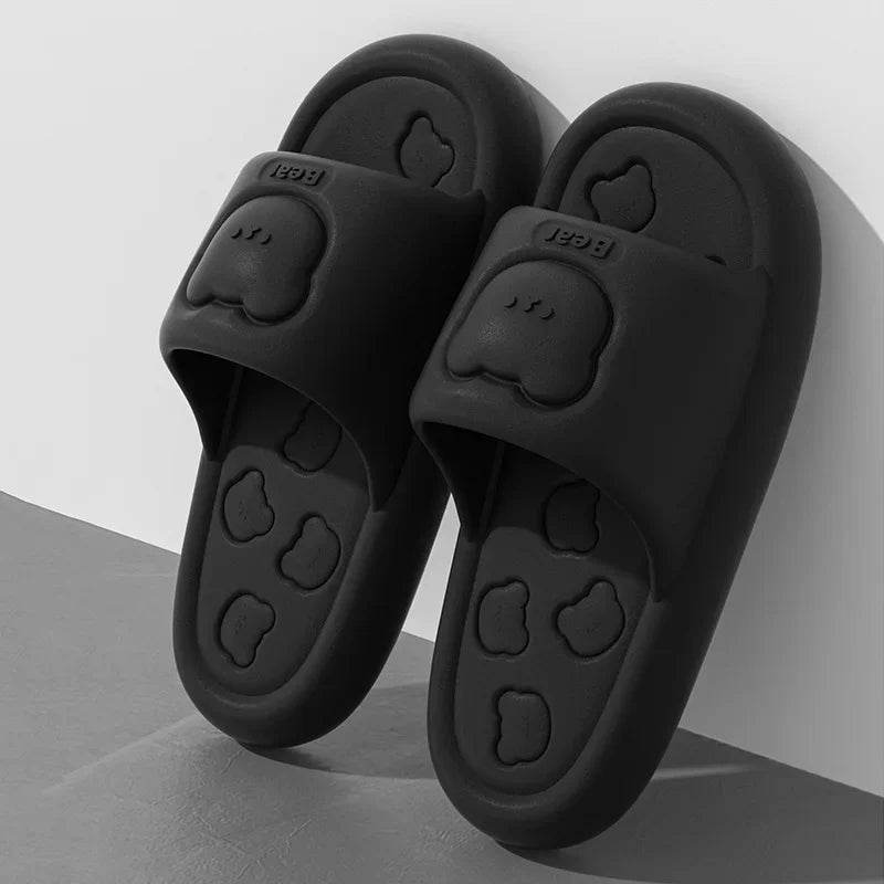 Summer EVA Soft Soled Women Slippers Indoor Home Casual Flat Flip Flops Bathroom Non-slip Sandals Outdoor Men Beach Slides Shoe - Imbasat