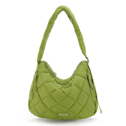 Missnine Quilted Puffer Bag for Women with Adjustable Strap Puffy Tote Shoulder Bag Large Carryall Crossbody Purse Hobo Bags