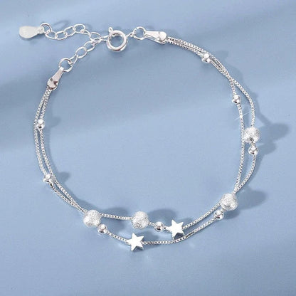 925 Sterling Silver Bracelet Partial Pearls Knots Bracelets for Women Fashion Luxury Design Bead Charm Bracelet Party Jewelry