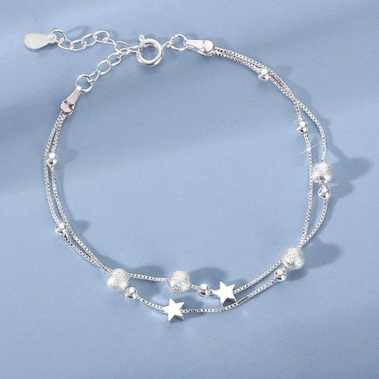 925 Sterling Silver Bracelet Partial Pearls Knots Bracelets for Women Fashion Luxury Design Bead Charm Bracelet Party Jewelry - Imbasat