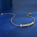 18k Gold Plated 5mm 1.5CTW Moissanite Infinity Bracelet 925 Silver