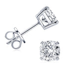 925 Silver Stud Earrings 3.0ctw. Cushion Cut Moissanite Square Earrings