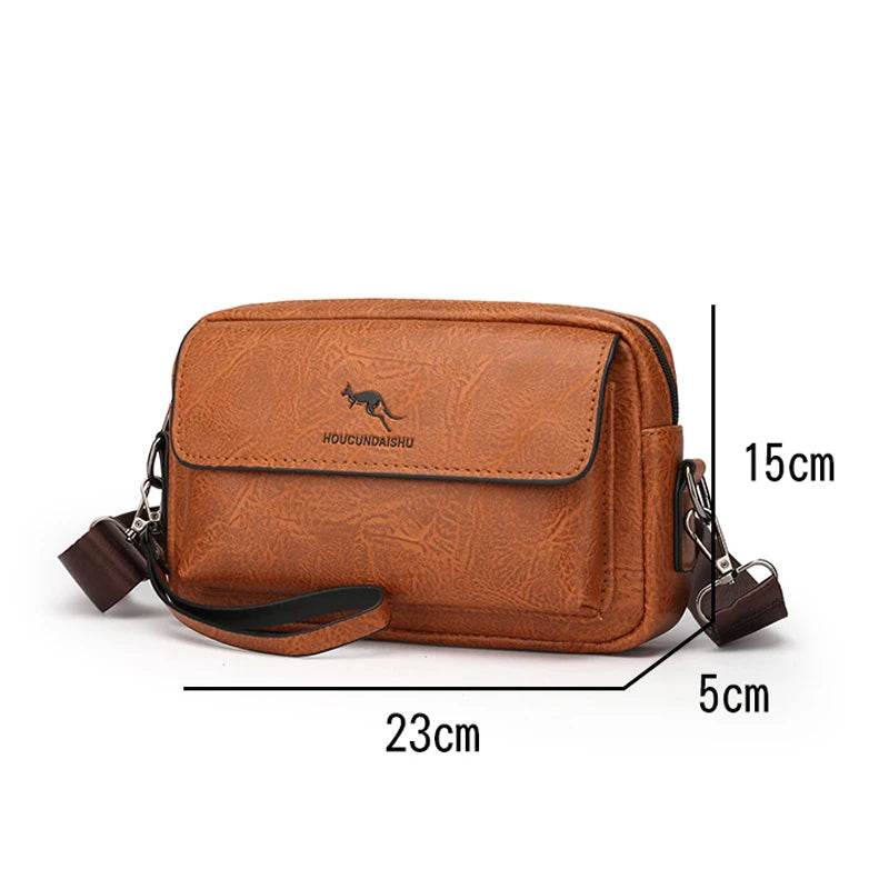 Male Crossbody Waterproof Designer Classic Messenger Bags Pouch Men's Handbag Shoulder Bag Luxury Men Boy Leather Husband - Imbasat