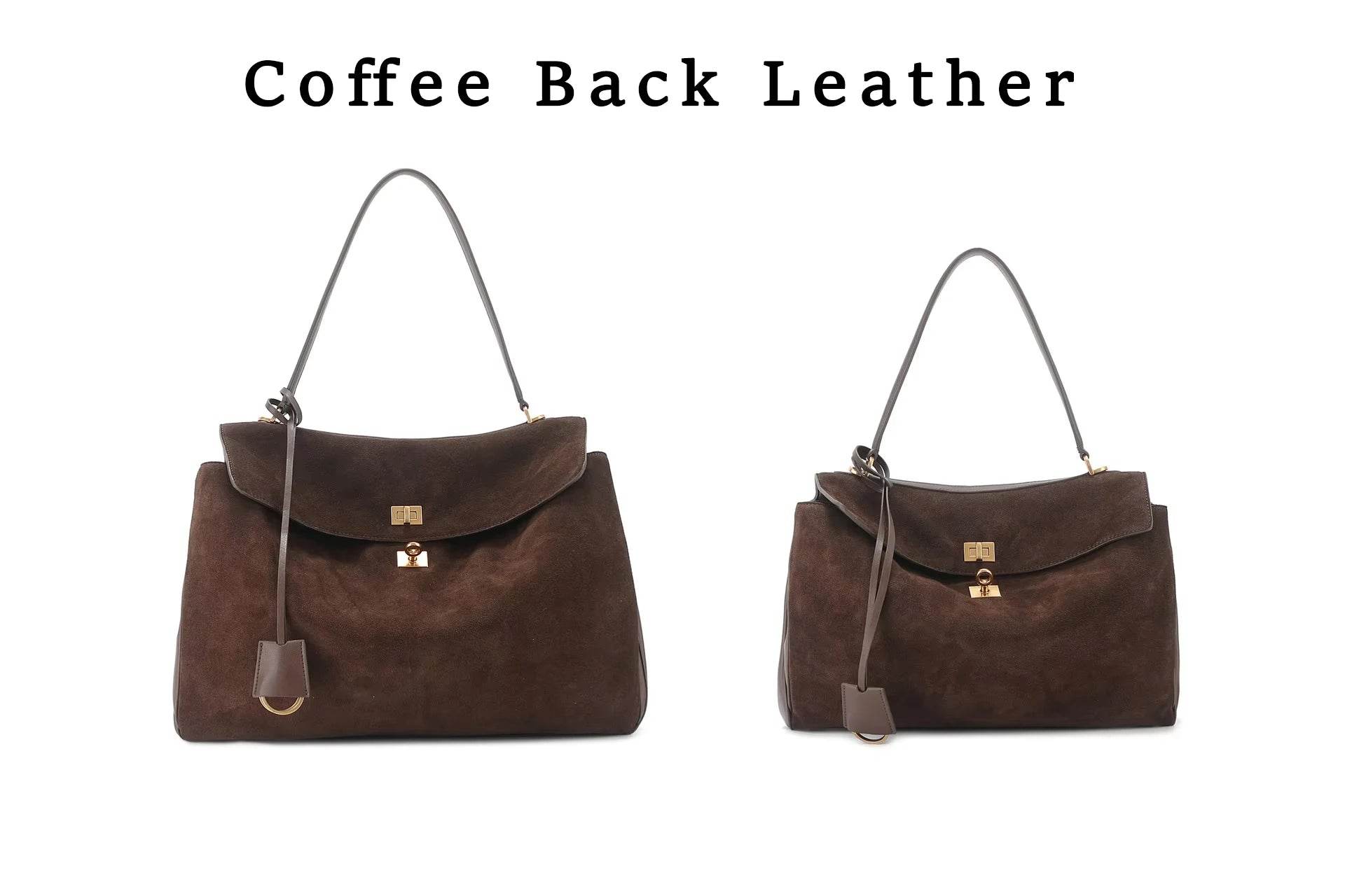 Luxury Brand Rodeo Women Bags Genuine Leather Brown Suede Women Totes Gold Buckle Women Shoulder Bags Fashion Women Handbags - Imbasat