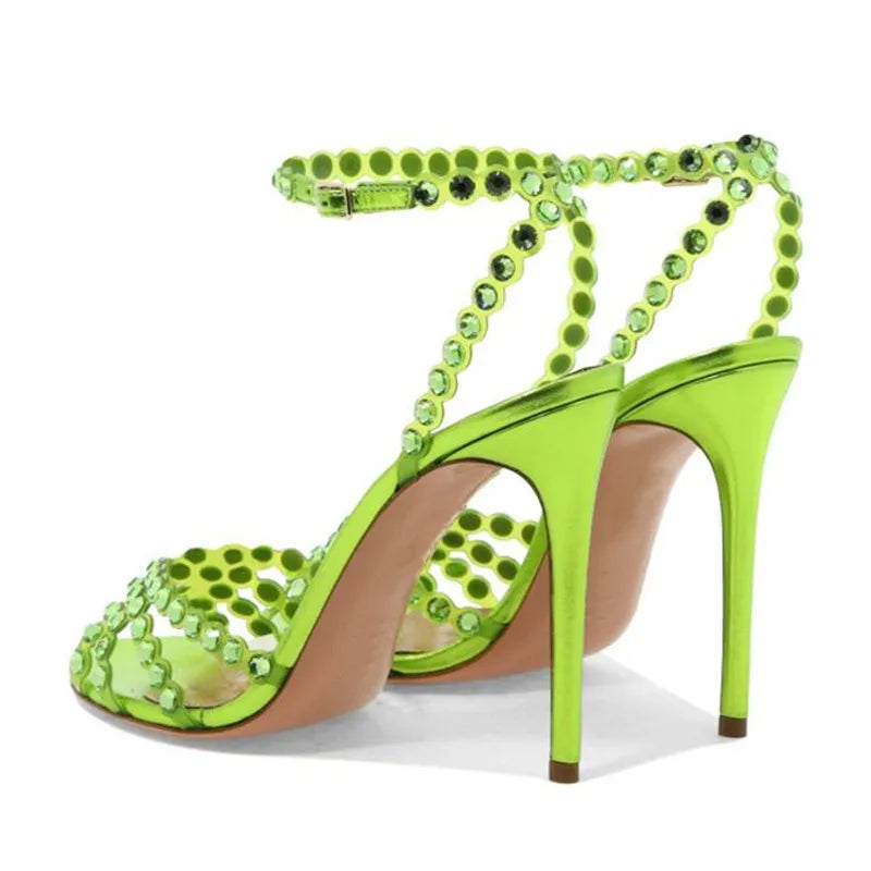 Sequined Crystal Spike High heels