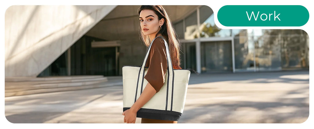 BAGSMART Women's Canvas Tote Bag