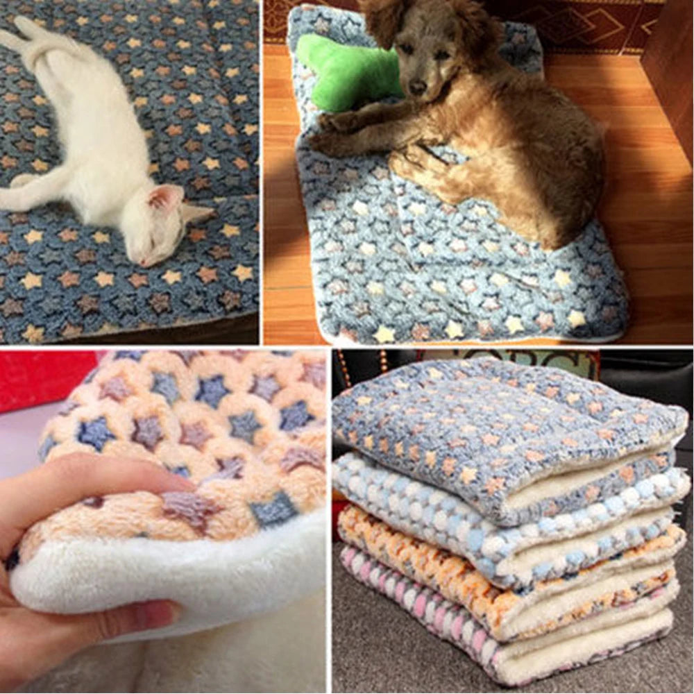 Flannel Pet Mat Dog Bed Cat Bed Thicken Sleeping Mat Dog Blanket Mat For Puppy Kitten Pet Dog Bed for Small Large Dogs Pet Rug