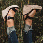 Women Leisure Wedges Heeled Wedge heel serpentine sandals Summer New Sandals Party Platform High Heels Shoes sandalias mujer - Imbasat