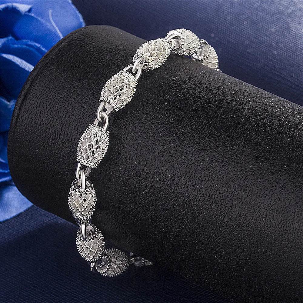 925 Sterling Silver Beads Charm Bracelets For Women Luxury Hollow Adjustable Lucky Ball Bracelet Wedding Party Fine Jewelry Gift - Imbasat