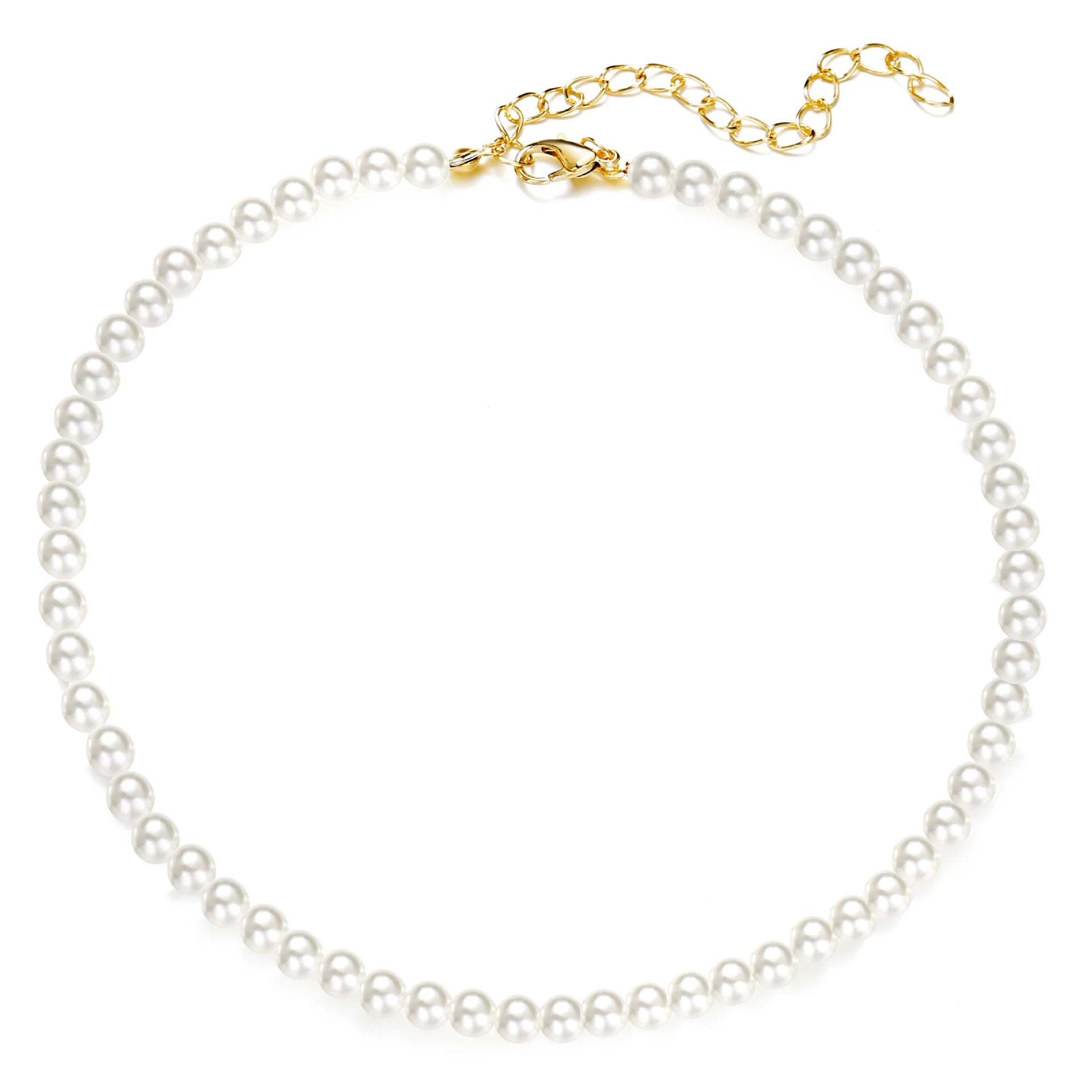 White Pearl Chokers Necklace