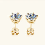 IOGOU Real 925 Silver Moissanite Jewelry Set Gold