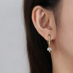 Poulisa Moissanite Necklace  Dangle Earrings S925