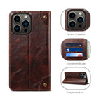 Retro Leather Flip iPhone Case Wallet Magnetic Cover