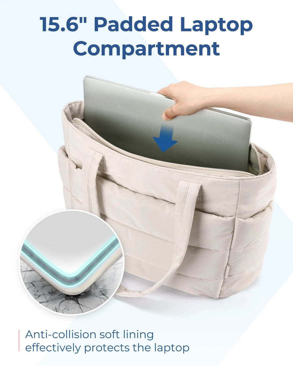 BAGSMART Women's Bag Large Capacity Solid Color Tote Bag Versatile Handbag for Commuter Work Student Class Shopping bag - Imbasat