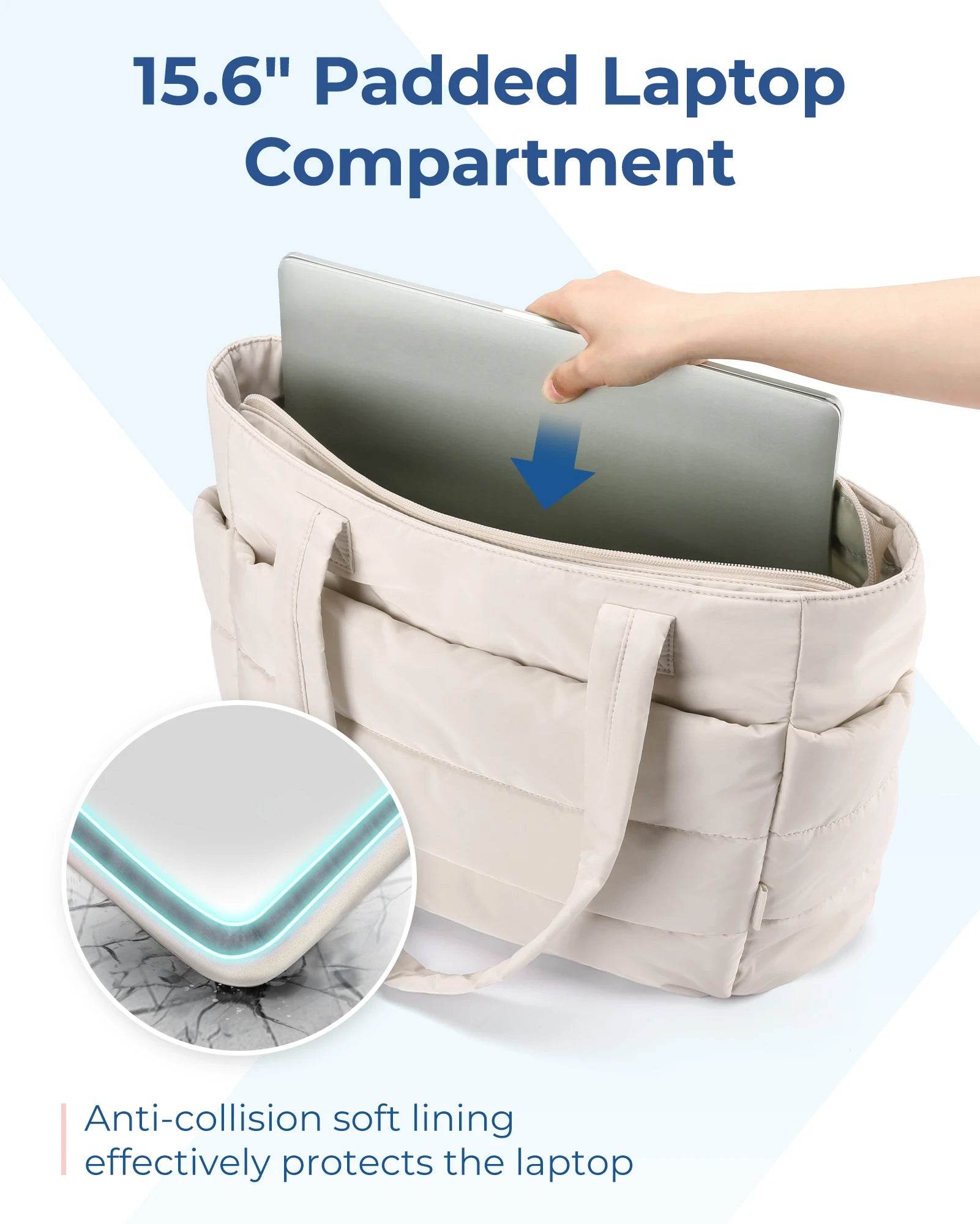 BAGSMART Women's Bag Large Capacity Solid Color Tote Bag Versatile Handbag for Commuter Work Student Class Shopping bag - Imbasat