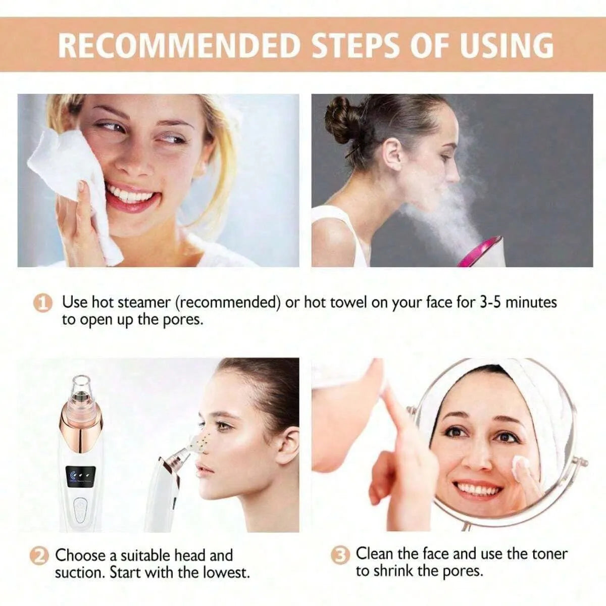 Electric Facial Skin Care Pore Cleanser Vacuum Acne Removal