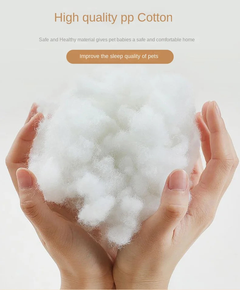 Winter Plush Pet Cat Bed Round