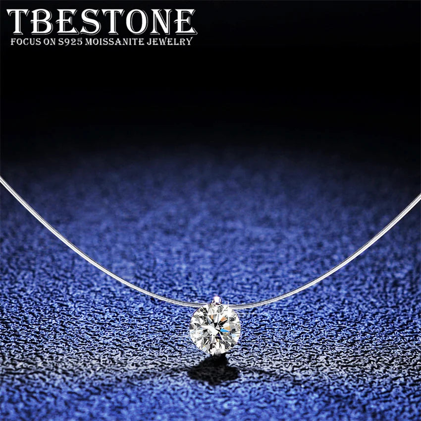 Tbestone 1ct Moissanite Diamond 925 Sterling