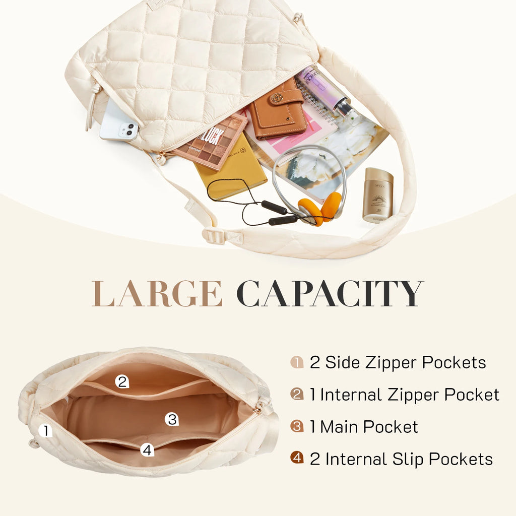 BAGSMART Missnine Quilted Puffer Bag for Women