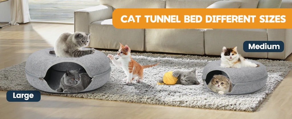 Cat Tunnel Bed for Indoor