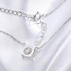 Smyoue White Gold Plated 1-10CT Moissanite Necklace