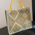 Women's Shoulder Bag Large Capacity Ethnic Style Handbag Retro Tote Bag - Imbasat