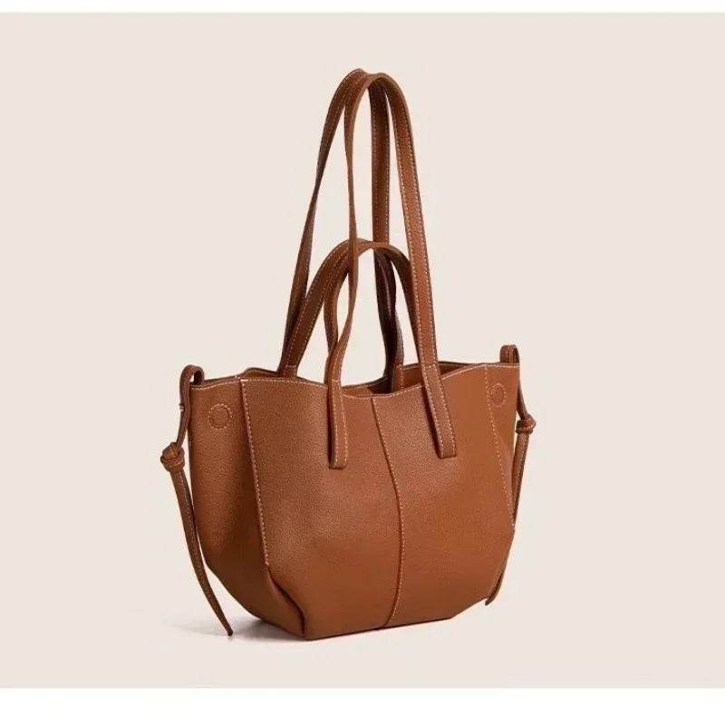 New2024 PU Leather Tote Large Capacity Women's Senior Sense Shoulder Underarm Bag tote bag large capacity handbags for women - Imbasat