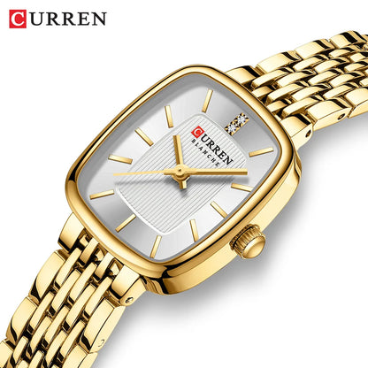 CURREN New Fashion Stainless Steel Date Women Watches Casual 30M Waterproof Girl Ladies Wristwatch Female Clock Relogio Feminino