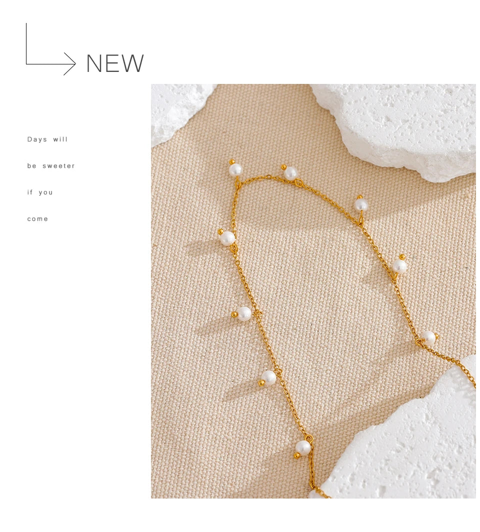 Yhpup Shell Pearls Handmade Necklace