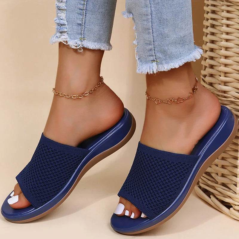 Sandals Women Elastic Force Summer Shoes Women Flat Sandals Casual Indoor Outdoor Slipper Summer Sandals For Beach Zapatos Mujer - Imbasat