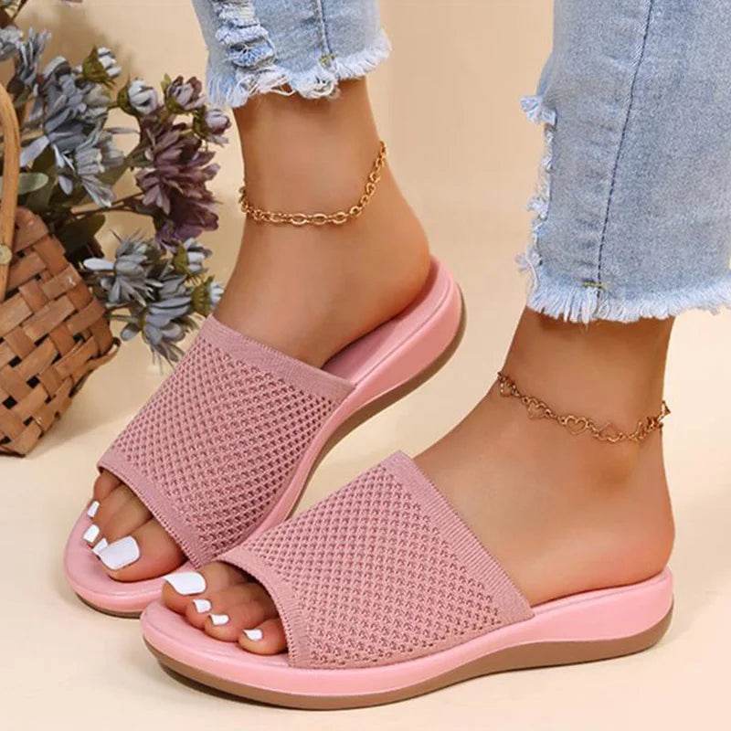 Sandals Women Elastic Force Summer Shoes Women Flat Sandals Casual Indoor Outdoor Slipper Summer Sandals For Beach Zapatos Mujer - Imbasat