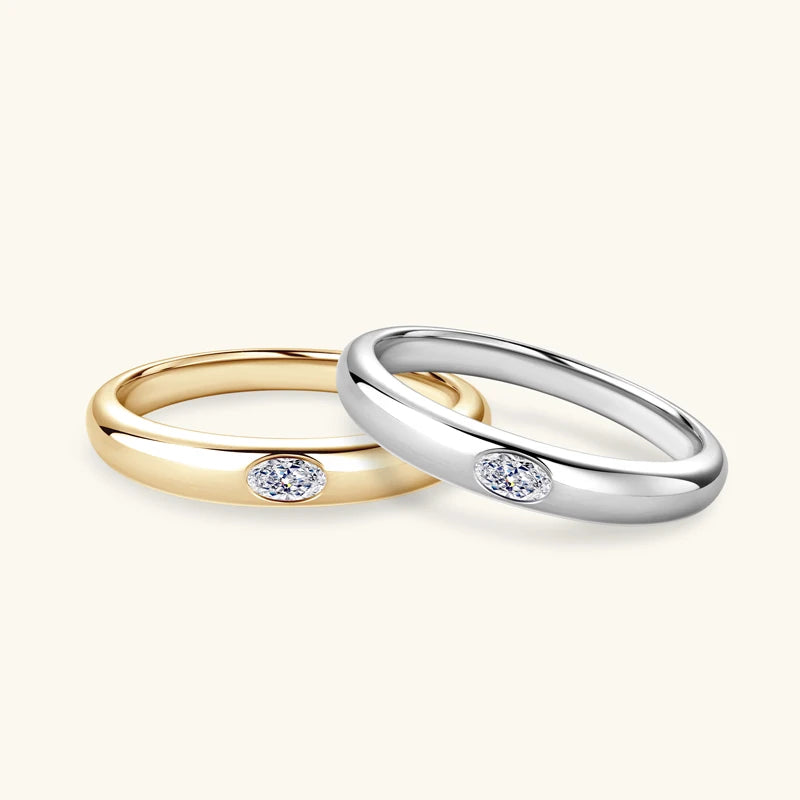 18k Gold Plated Wedding Ring 925 Silver D Color Moissanite