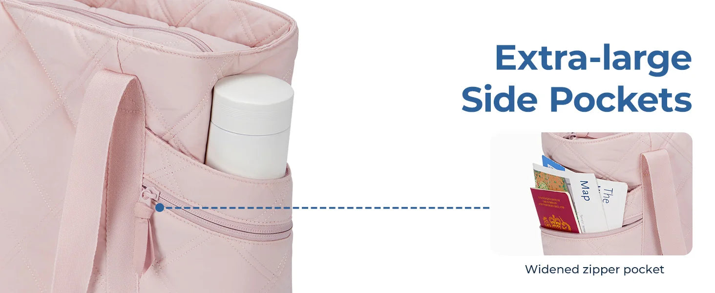 BAGSMART Tote Bag, Puffer Tote Bag