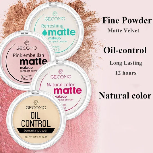 Makeup Matte Mist Velvet Compact Powder Waterproof Concealer Oil-control Face Powder Cosmetic Pressed Powder Pores Invisible