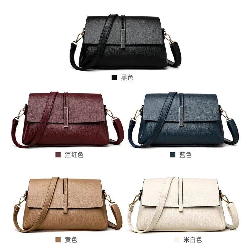 PU Women's Bag 2024 New Fashion Soft Leather Shoulder Bag,Large Capacity Casual Crossbody Bag,Moda Pequeña Bolsa Cuadrada - Imbasat