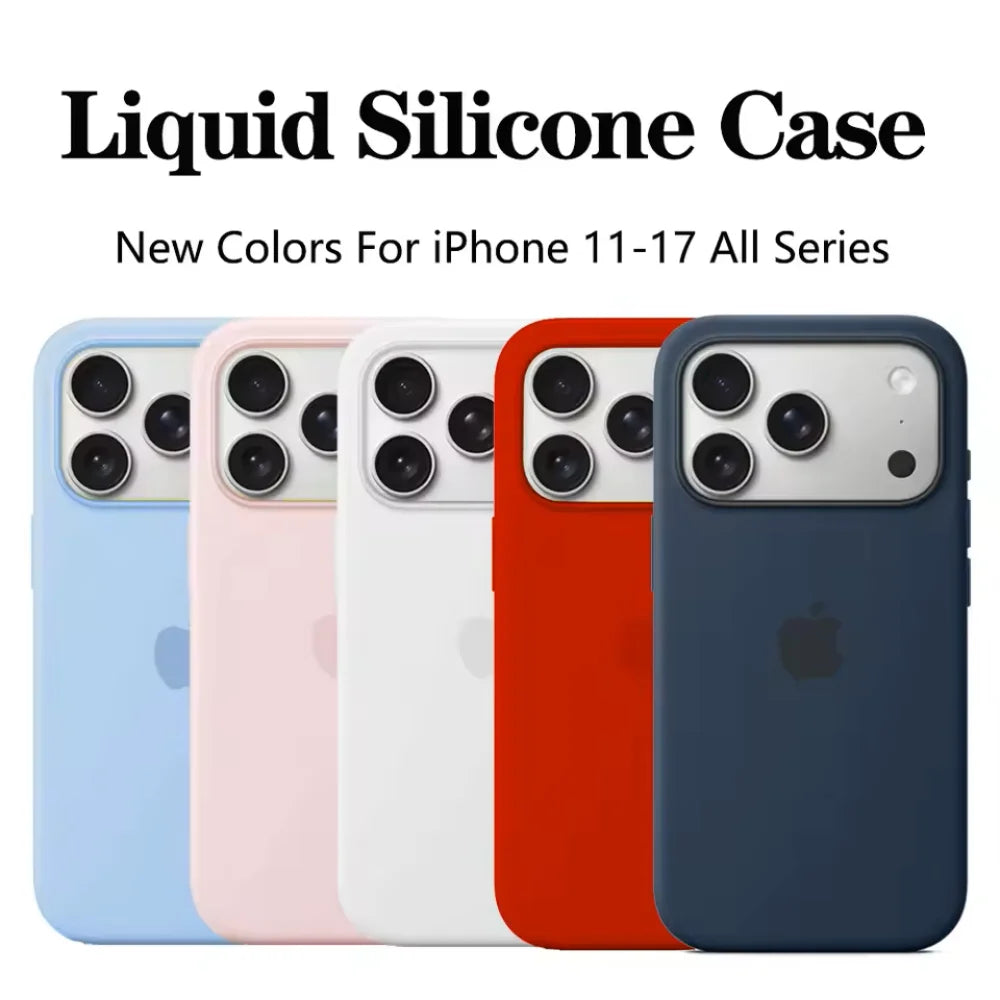 Original Silicone iPhone Case Full Cover for All Models