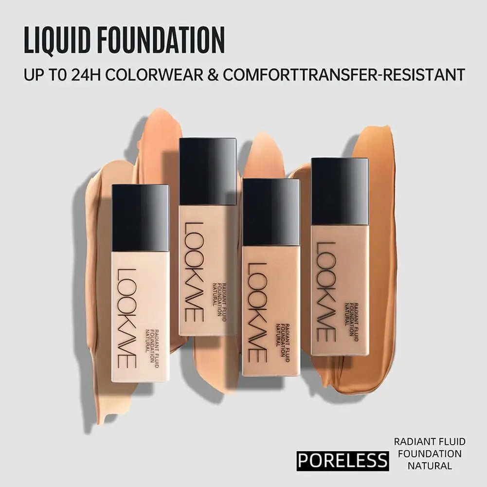 LOOKAVE Liquid Foundation Long Lasting Full Coverage Matte Cream CC