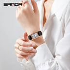 SANDA   Leather Quartz Movement Business
