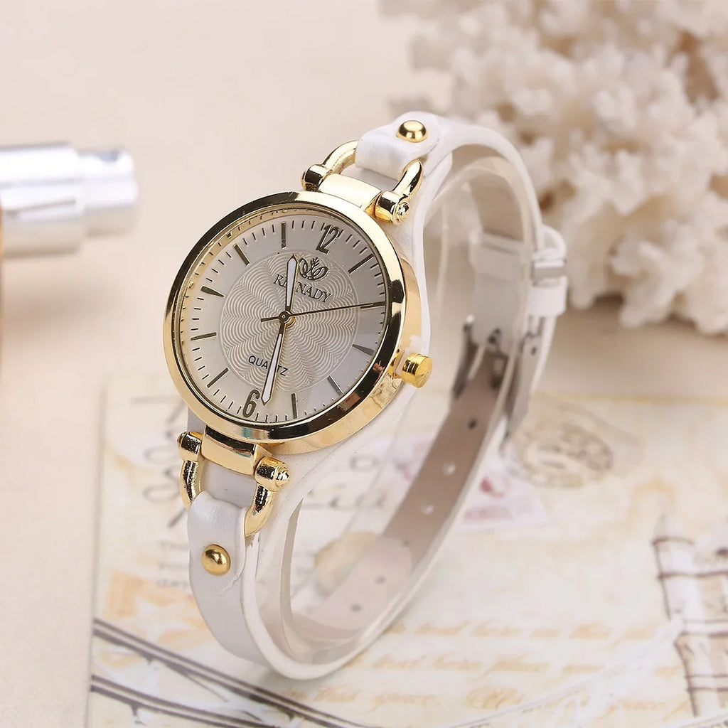 Quartz Watch Women PU Leather