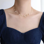 316l Stainless Steel Beautifully Temperament Pearl Chain Necklace