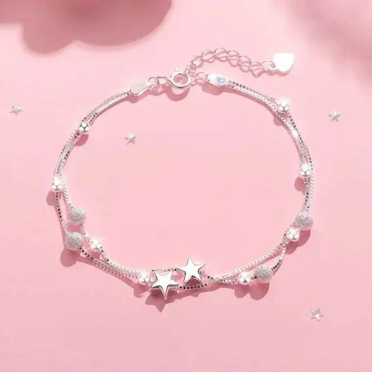 Luxury 925 Sterling Silver Bracelet for Woman Vintage Original Lucky Beads Ball Adjustable Bracelets Designer Jewelery Gifts - Imbasat