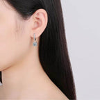 D Moissanite 3ct Earrings 925 Sterling Silver Original Certified Moissanite 1ct Hoop Drop Dangle Earrings 2ct Huggie for Women - Imbasat