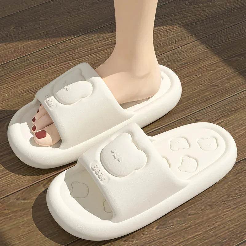 Summer EVA Soft Soled Women Slippers Indoor Home Casual Flat Flip Flops Bathroom Non-slip Sandals Outdoor Men Beach Slides Shoe - Imbasat