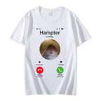 90s Dank Meme Hamster Staring Front Camera Hampter Calling Tee