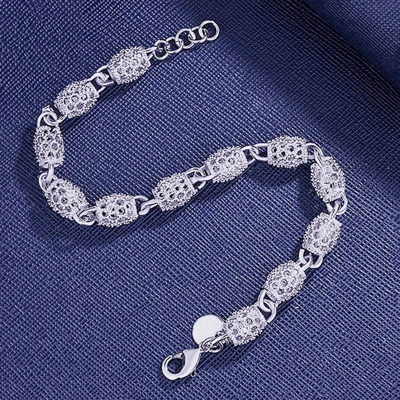 925 Sterling Silver Beads Charm Bracelets For Women Luxury Hollow Adjustable Lucky Ball Bracelet Wedding Party Fine Jewelry Gift - Imbasat