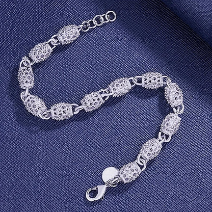 925 Sterling Silver Beads Charm Bracelets For Women Luxury Hollow Adjustable Lucky Ball Bracelet Wedding Party Fine Jewelry Gift